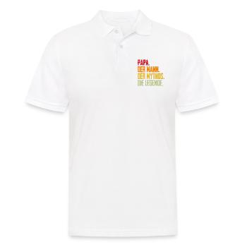 Papa Mann Mythos Legende - Männer Poloshirt - Weiß - Vorne - Kai (181cm)