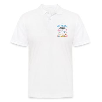 Heart belongs to marine zoologist Marine Biology Sea - Men's Polo Shirt - white - Front - Kai (181cm)