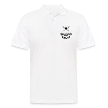 Leben ist besser mit Messer Messersammler - Männer Poloshirt - Weiß - Vorne - Kai (181cm)