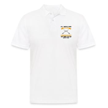 Funny Duck Hunting Design Hunter Hunting Duck Design - Men's Polo Shirt - white - Front - Kai (181cm)