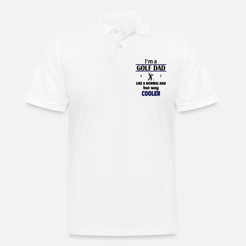 ich bin ein golf papa - Männer Poloshirt - Weiß