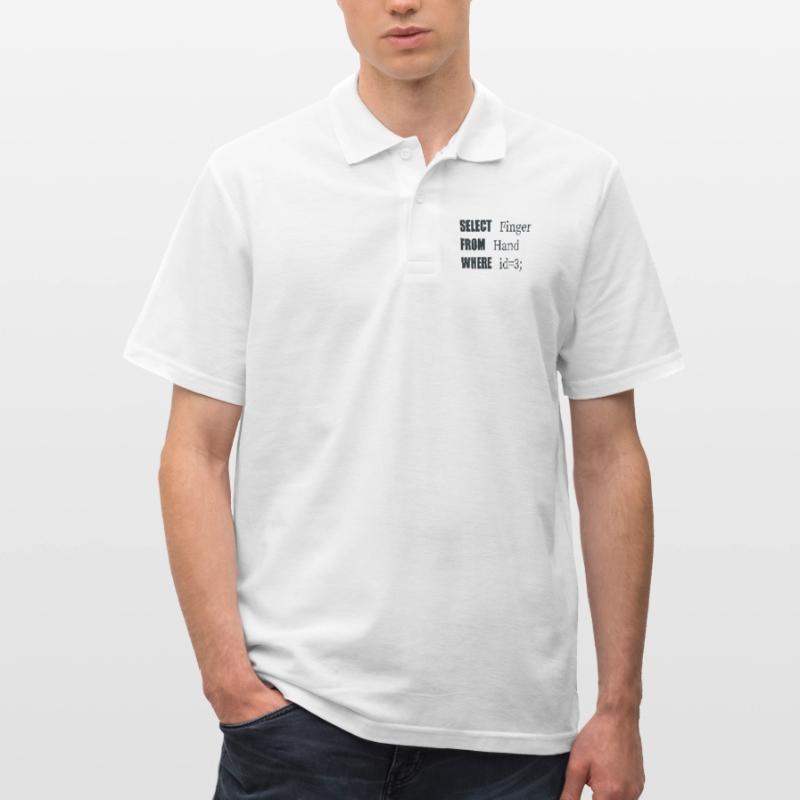 Hand Select Finger, Funny code. Coders Language Men's Polo Shirt
