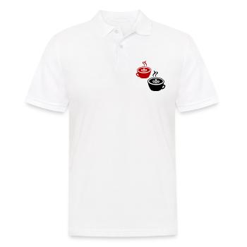Kaffee Icon - Männer Poloshirt - Weiß - Vorne - Kai (181cm)