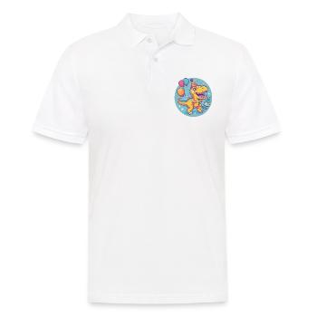 dinosaure t-rex anniversaire bébé - Polo Homme - blanc - Devant - Kai (181cm)