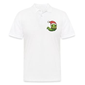 Worm Christmas Comic - Men's Polo Shirt - white - Front - Kai (181cm)