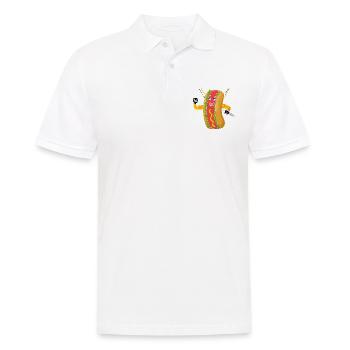 Ninja Fighter Hot Dog Amour Hot Dog - Polo Homme - blanc - Devant - Kai (181cm)