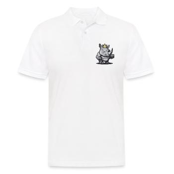 Couronne de bande dessinée de rhinocéros - Polo Homme - blanc - Devant - Kai (181cm)