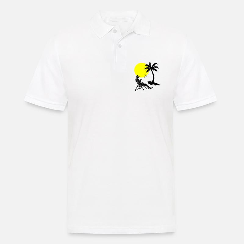 Sommer Relaxen Urlaub - Männer Poloshirt - Weiß