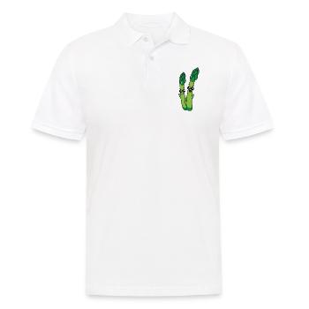 Caricature de céleri heureux - Polo Homme - blanc - Devant - Kai (181cm)