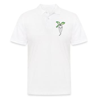 Köstliche Radish Cartoon - Männer Poloshirt - Weiß - Vorne - Kai (181cm)