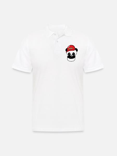 Panda hip hop cool - Polo Homme - blanc