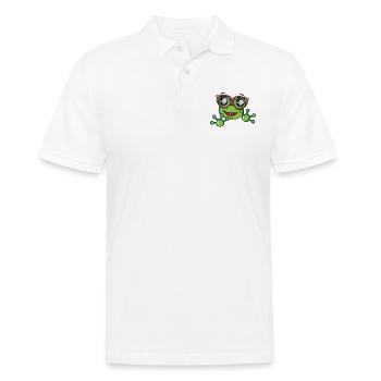 Grenouille geek - Polo Homme - blanc - Devant - Kai (181cm)