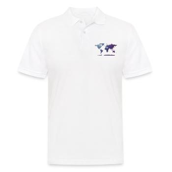 Detailed World Map as Tshirt Design PolyWorld - Men's Polo Shirt - white - Front - Kai (181cm)