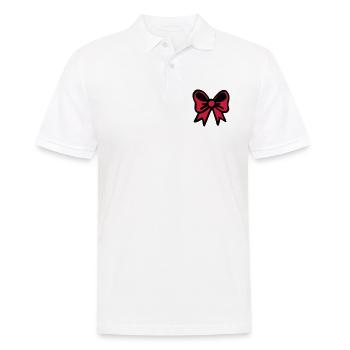 Bow red / bow red - bow tie - celebration - Men's Polo Shirt - white - Front - Kai (181cm)