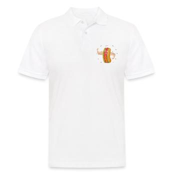 Bodybuilding Hot Dog Fitness Gym Hotdog - Men's Polo Shirt - white - Front - Kai (181cm)