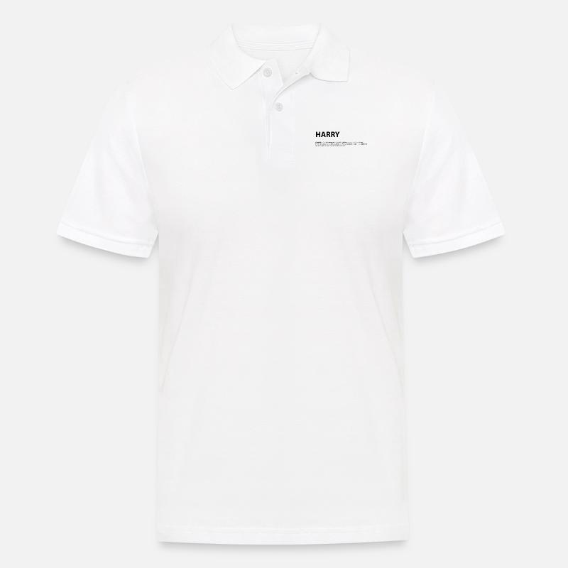 Name Harry Gift idea - Men's Polo Shirt - white