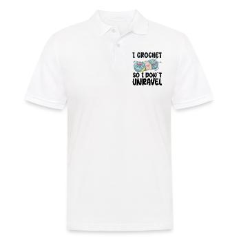 I Crochet So I Don't Unravel - Men's Polo Shirt - white - Front - Kai (181cm)