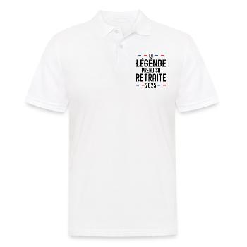 La Légende Prend Sa Retraite 2025 Cadeau - Polo Homme - blanc - Devant - Kai (181cm)