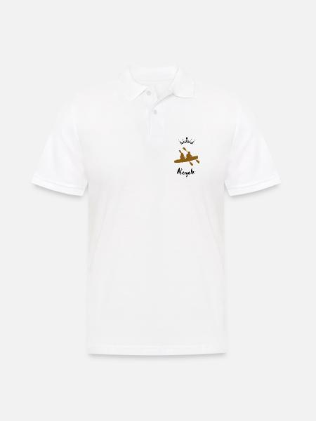 Duo im Kajak - Männer Poloshirt - Weiß