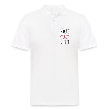 Eiserne Hochzeit: 41 Jahre Ehe - Männer Poloshirt - Weiß - Vorne - Kai (181cm)