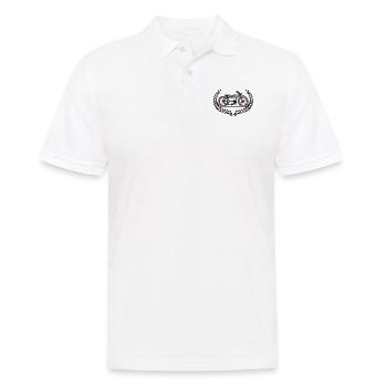 Retro Bike // Vintage Bicycle - Männer Poloshirt - Weiß - Vorne - Kai (181cm)