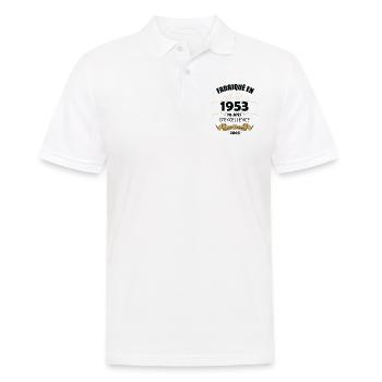 Fabriqué En 1953 Né En 1953 70 Ans Anniversaire - Polo Homme - blanc - Devant - Kai (181cm)