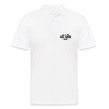 This is my cat hair shirt funny cat quote - Männer Poloshirt - Weiß - Vorne - Kai (181cm)