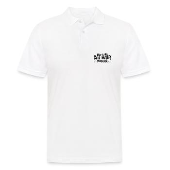 This is my cat hair shirt funny cat quote - Männer Poloshirt - Weiß - Vorne - Kai (181cm)
