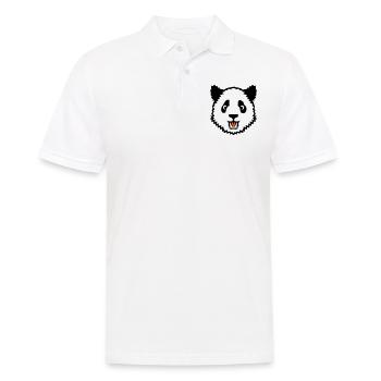 Panda Kopf Tier Teddybär 130 2 - Männer Poloshirt - Weiß - Vorne - Kai (181cm)