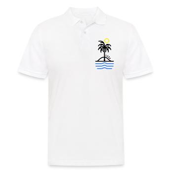 Palmen Insel - Männer Poloshirt - Weiß - Vorne - Kai (181cm)