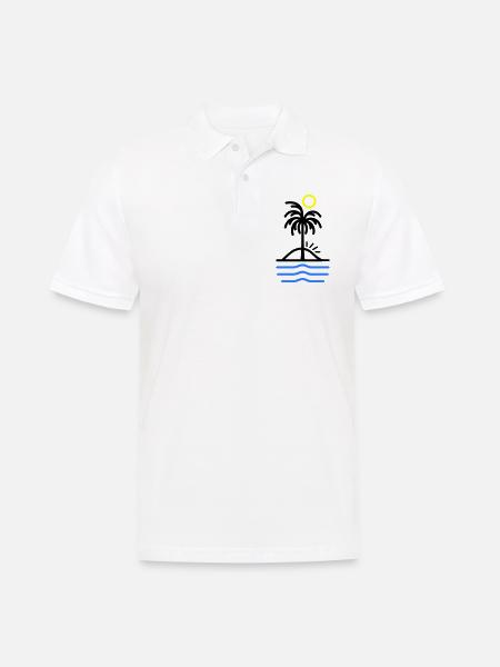 Palm Island - Men's Polo Shirt - white