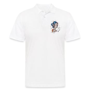 Lebendige Taktgeometrie Die Symphonie des Stils - Männer Poloshirt - Weiß - Vorne - Kai (181cm)