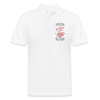 Certifié meilleur grand frère du monde - Polo Homme - blanc - Devant - Kai (181cm)