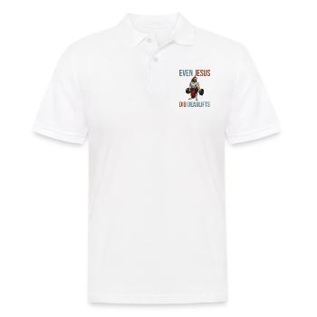 Même Jésus a soulevé des muscles - Polo Homme - blanc - Devant - Kai (181cm)