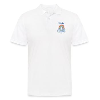 Danke für die Kunterbunte zeit - Männer Poloshirt - Weiß - Vorne - Kai (181cm)