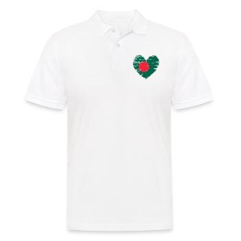 Bangladesh coeur drapeau drapeau armoiries - Polo Homme - blanc - Devant - Kai (181cm)