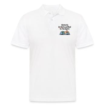 Globally Underqualified Navigation GIS Humor - Men's Polo Shirt - white - Front - Kai (181cm)