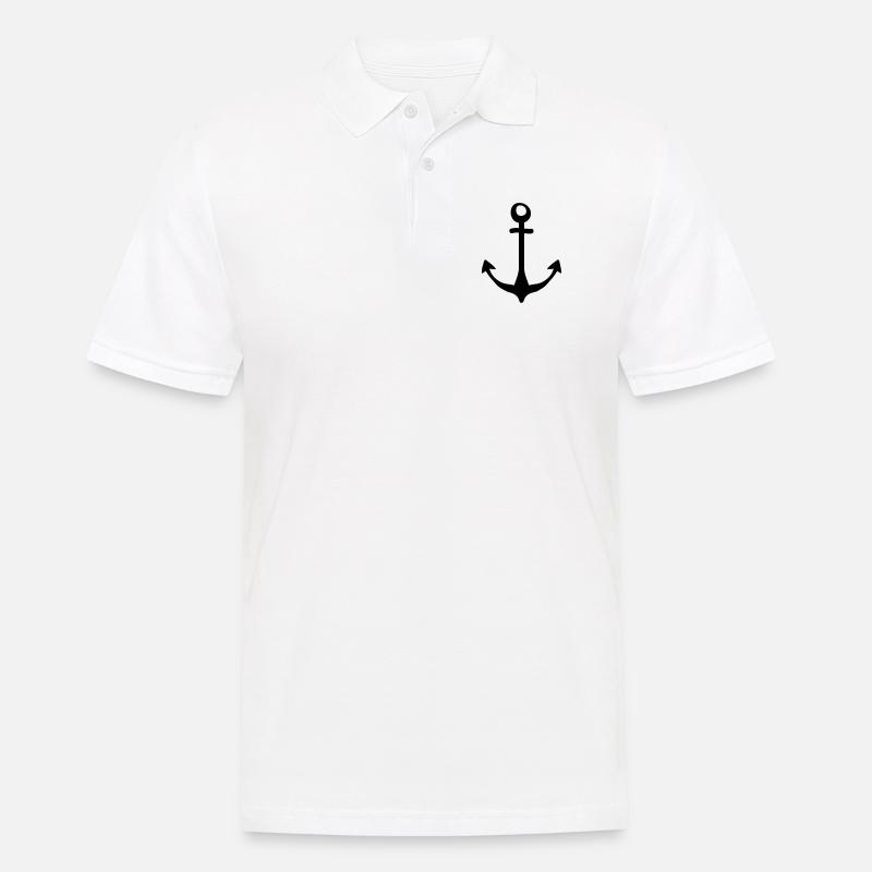 Anker Symbol - Männer Poloshirt - Weiß