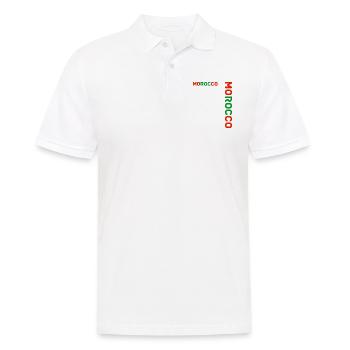 MOROCCAN team supporter football - Men's Polo Shirt - white - Front - Kai (181cm)