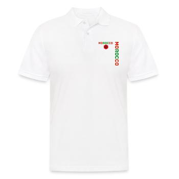 MOROCCAN team supporter football - Men's Polo Shirt - white - Front - Kai (181cm)