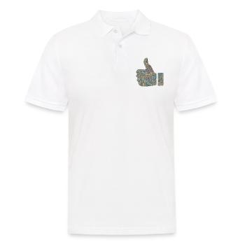 handzeichen like e 201 - Männer Poloshirt - Weiß - Vorne - Kai (181cm)
