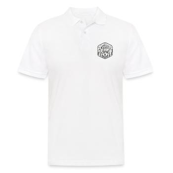 Keep going - Men's Polo Shirt - white - Front - Kai (181cm)