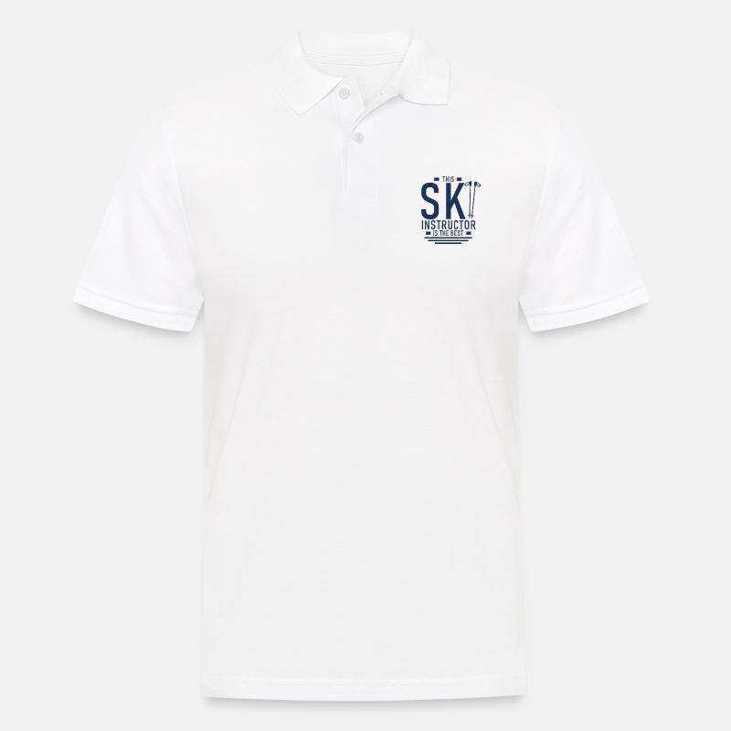 Skilehrer - Männer Poloshirt - Weiß