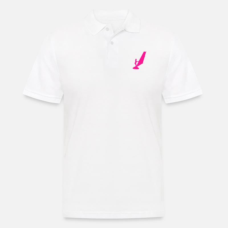 Windsurferin Windsurf Windsurfing - Männer Poloshirt - Weiß