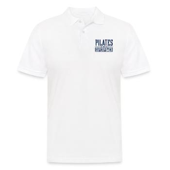 Pilates Trainer - Men's Polo Shirt - white - Front - Kai (181cm)