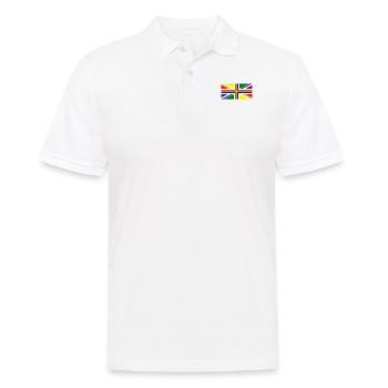 BRITISCHE Gay Pride Union Jack-Flagge - Männer Poloshirt - Weiß - Vorne - Kai (181cm)