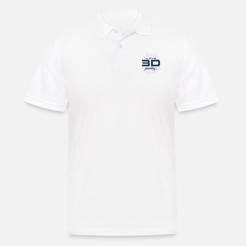 Imprimeur 3D Impression 3D - Polo Homme - blanc