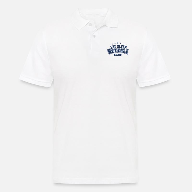 Netzball - Männer Poloshirt - Weiß