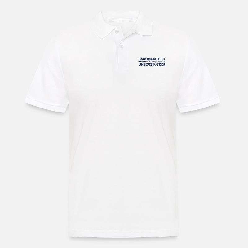 Demonstration Landwirt Protest Bauernprotest Bauer - Männer Poloshirt - Weiß