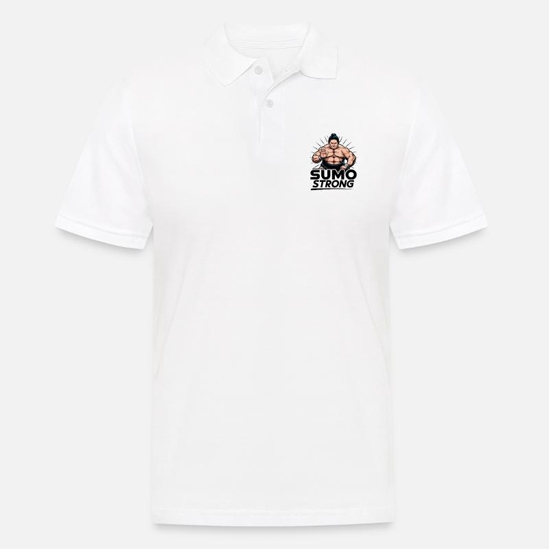 Sumo stark - Männer Poloshirt - Weiß